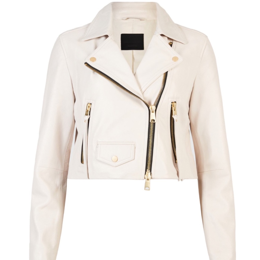 ALL SAINTS Elora Leather Biker Jacket SIZE US 2